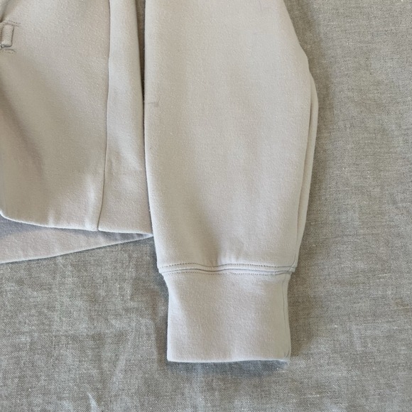 Vince cinch back Cropped Hoodie women's X small Sweatshirt Casual Sandstone - Picture 7 of 13